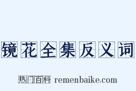 镜花全集反义词是什么意思的图片